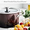 Merten & Storck European Crafted Steel Core Enameled Cookware, 3.9QT Stock Pot with Lid, Induction, PFAS & PTFE Free, Dishwasher Safe, Oven & Broiler Safe, Merlot Red #1