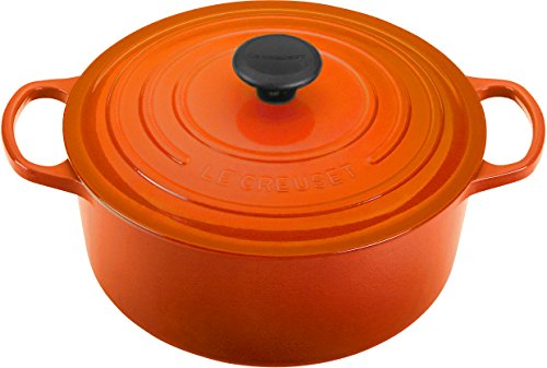 Le Creuset Enameled Cast Iron Signature Round Dutch Oven, 5.5 qt., Flame