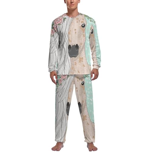 Haut et bas de pyjama homme contre le froid nocturne