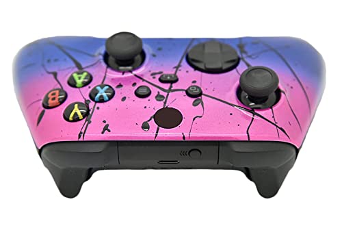Image of Hand Airbrushed Fade Custom Controller (Series X /S Light Pink & Blue)