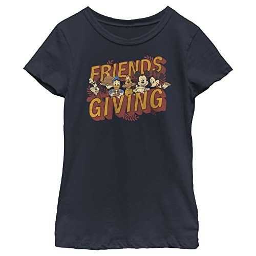 T-shirt Mickey Disney pour fille en bleu marine taille XL idéal pour fêter Thanksgiving