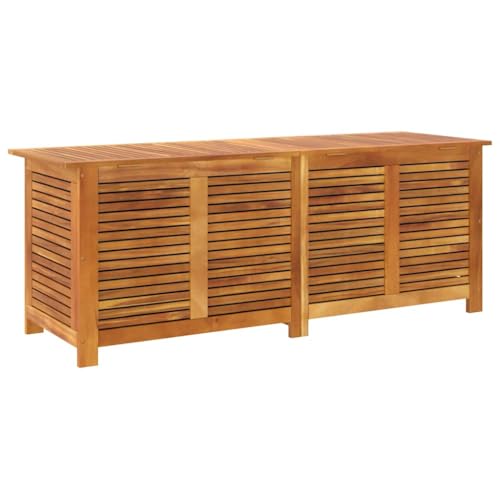 Miniatura 9 de Vidaxl Caja De Almacenaje De Jardín, Baúl Con Tapa Para Juguetes Cojines, Arcón De Ordenación, Mueble Para Patio Terraza, Madera Maciza De Acacia