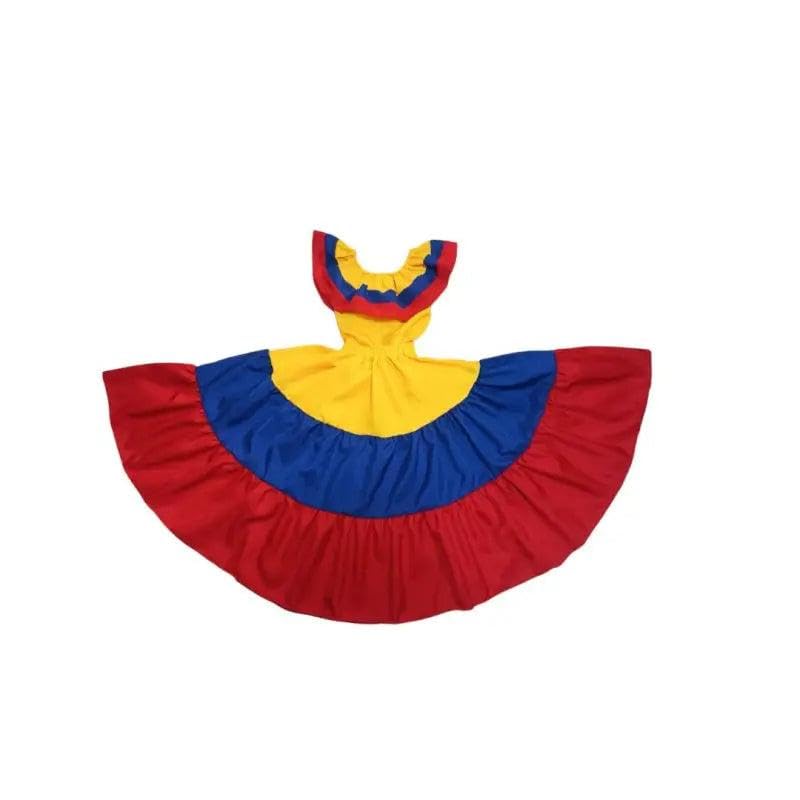 Colombian Traditional Tri-Color Dress for Women2