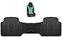 FH Group Trimmable Vinyl Floor Mats Automotive (Black) Rear Set - Universal Fit for Cars Trucks and SUVs F11306