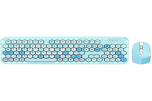 Teclado inalámbrico y ratón inalámbrico 2.4G MOFII Honey Plus azul para PC y laptop