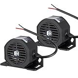 BANHAO Backup Alarm Reverse Beeper 12V-48V 110dB Waterproof Backup Warning Alarm for Industrial Heavy-Duty Truck Van Freight Lorry Heavy Vehicles (2PCS)