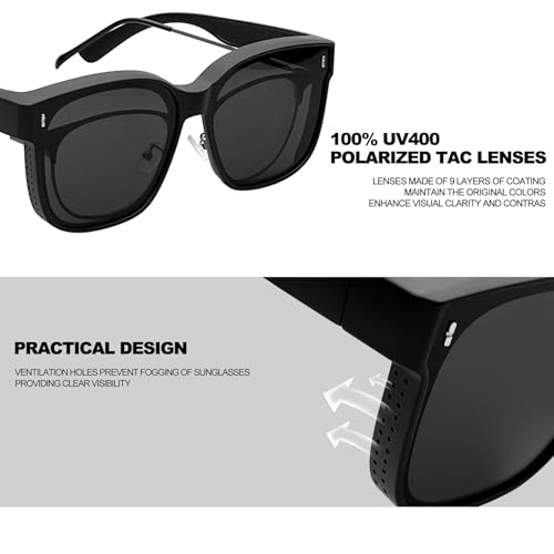 Fit Over Sunglasses Women Men Oversized Sun Glasses Large Square Polarized Shades Sunnies Lightweight SY602204