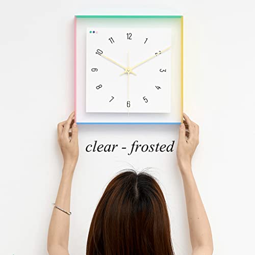 Horloge murale décorative carrée 30 cm pendule salon facile à lire - 6