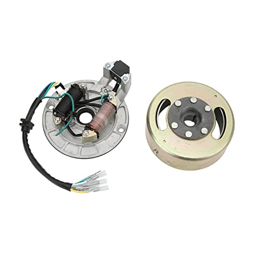 Akozon - Kit de rotor de volant d'inertie Magneto Stator en cuivre et aluminium pour moteur de 90 110 125 140 pour moteur PIT PRO PIT Bike Auto pour aramox magneto stator rotor