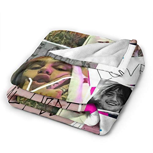 Cnaowhg Lil Blanket Peep Rapper Flannel Blanket Hippie Psychedelic Art 3D Printed Soft Shaggy Throw Blanket All Season Warm Blanket For Couch Sofa Bedroom Decoration 60"X50" #TOP1