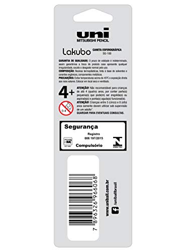 Caneta Esferográfica, Uni-Ball, Lakubo, 17.5303, 0.7mm, Vermelho