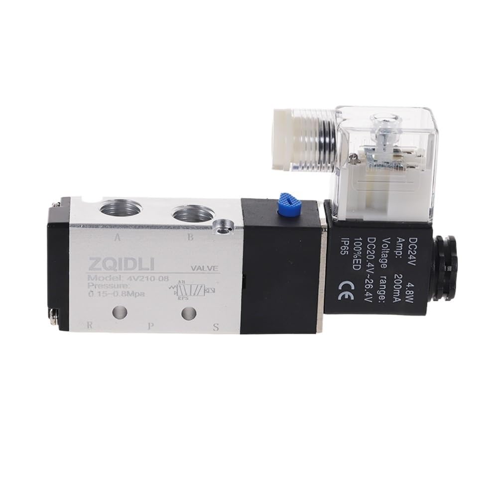 Électrovanne d'air 4V210-08 pour stabiliser la pression des vérins pneumatiques industriels AC 110V