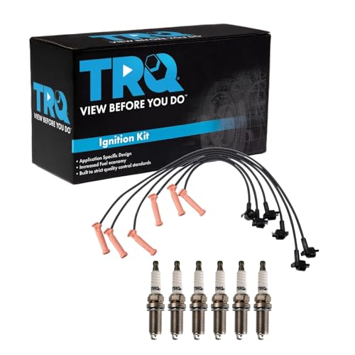 TRQ ignition kit with spark plugs and wire set