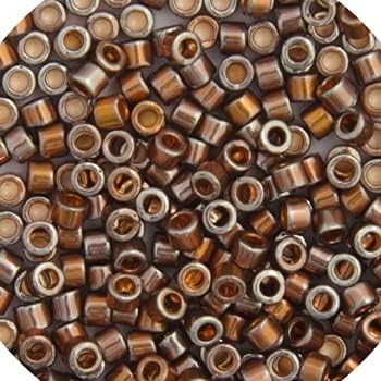 Miyuki Delica 11/0 - Dark Gold 24kt Red AB Plated DB0506-50gms Bag of Japanese Glass Beads