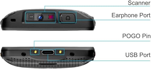 Miniatura 3 de Resistente 4G LTE Android Escáner de código de barras con agarre de pistola computadora portátil de 5 pulgadas con Honeywell N6603 1D 2D lector de