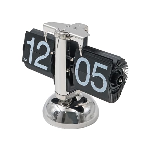 Sarini Reloj Digital Retro con Tapa, Reloj Digital con Tapa, Reloj de Escritorio con Tapa, Reloj automático con Tapa de página, Utilizado en la Sala de Estar del hogar
