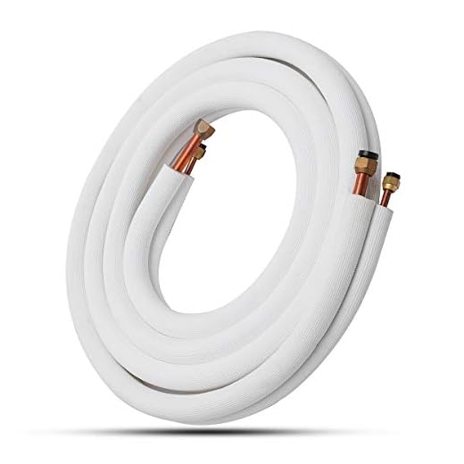 TuToy 1/2 / 3M Línea De Tubería De Cobre Con Aislamiento Línea Dividida 5/8 '' 3/8 '' Aire Acondicionado Tuberías Conexiones Par De Tubos De Bobina - 1M