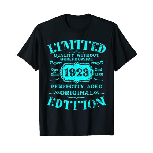 Cumpleaños 1923 Edición limitada Regalo Usado Grunge Vintage Camiseta