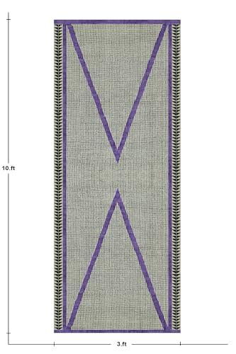 Tapis de couloir kilim à tissage plat en coton lavable et résistant - 4