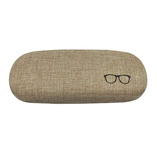 Healifty Retro Óculos Box1 caixa de óculos retrô elegante de algodão e linho criativo vintage (cáqui