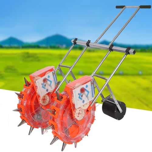 Sembradora De Jardín, Sembradora De Rodillos Manual, Material Transparente, Siembra con Rodillos, Mango Grueso Y Cómodo, para Maíz, Soja(12 nozzles)