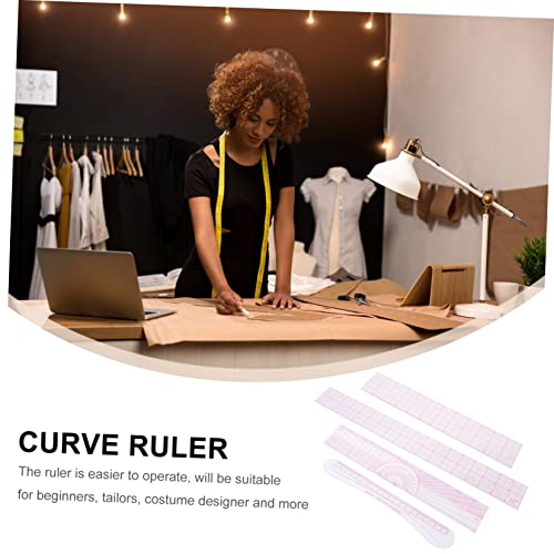 iplusmile Conjunto De 4 Unidades Régua De Corte Réguas Francesas Para Costura Régua De 18 Polegadas