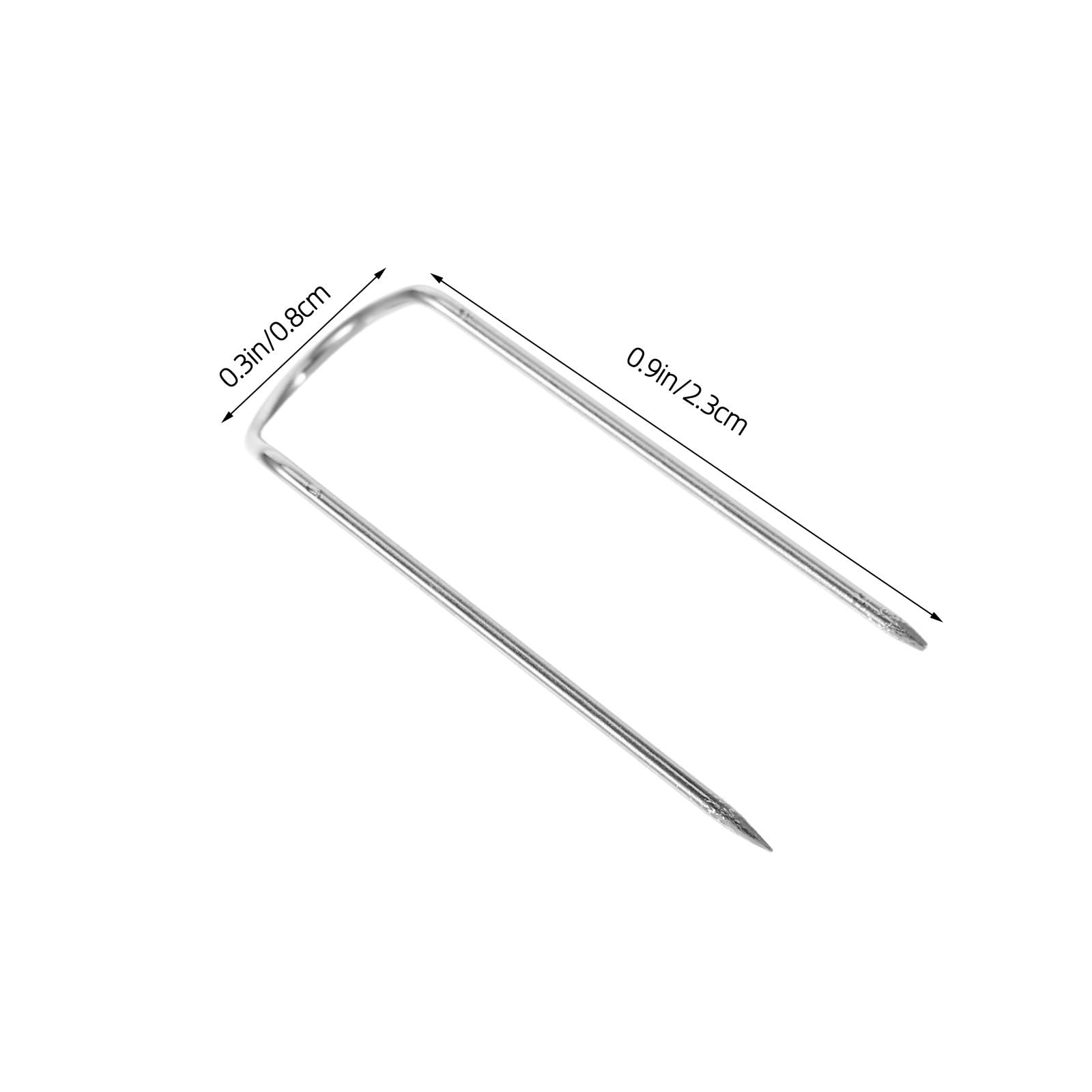 KAJNBN U Förmige Edelstahl Quiltnadeln 400 Stück 23mm für Näharbeiten Polstern und Basteln mit Stoffen