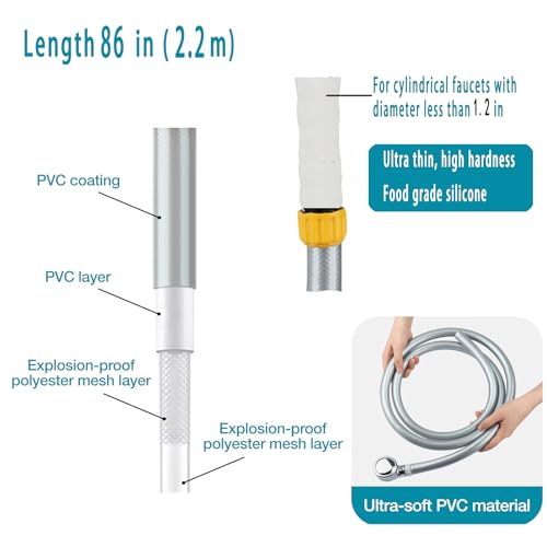Pulverizador de mangueira portátil para banho de cachorro: para torneira skinny com diâmetro inferio