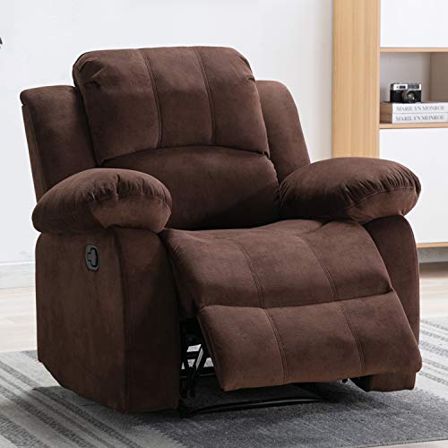 Bonzy Home Air Velvet Recliner Chair Overstuffed Heavy Duty Recliner - Velvet Fabric