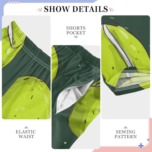 Tennis Balls Boys Long Pants Soft Trousers Elastic Waist Kids Lounge Bottoms with Pockets S-XL4