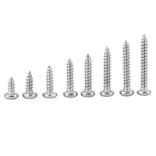 Tornillos autorroscantes de acero inoxidable M3, kit 200 pcs miniatura 4
