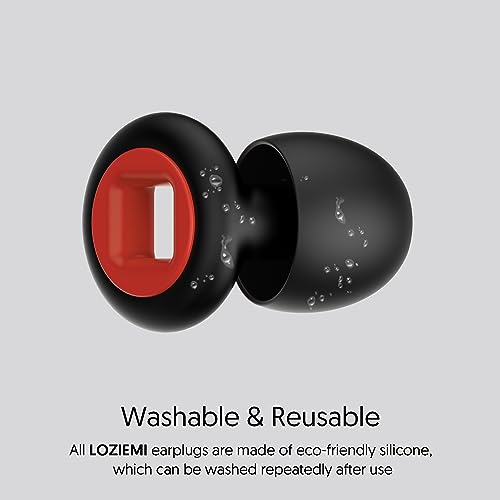 LOZIEMI Tappi Orecchie Dormire tappi per orecchie antirumore - Protezione dell'udito super morbida e riutilizzabile in silicone flessibile per - 8 inserti auricolari in XS/S/M/L - 28 dB - 3