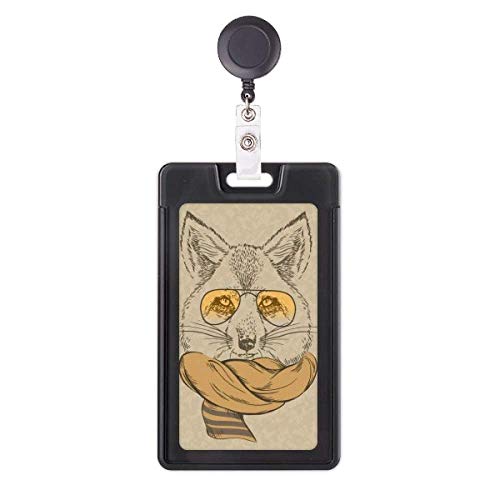 Porte-badge rétractable loup style britannique de qualité supérieure