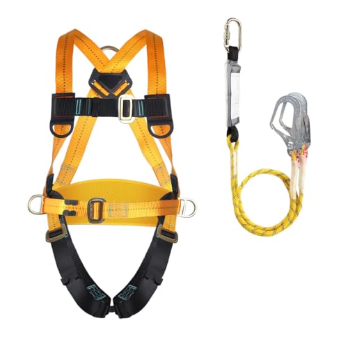 Arnés corporal ajustable JAOGAUS ideal para construcción, tejados seguros y escalada profesional