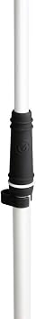 Gravity Microphone Stand MS 23 W Microphone Stand with Round Base for Vocal and Instrument Use, white
