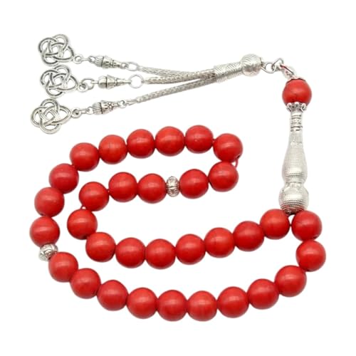 PHAMTHOMST New 2026 Islamic Worship Rosary, Handcrafted Resin Beads With Tassels Bracelet Turkey Turquoise Muslim Prayer Hand Beading Jewelry Fashion Accessories Creative Gift