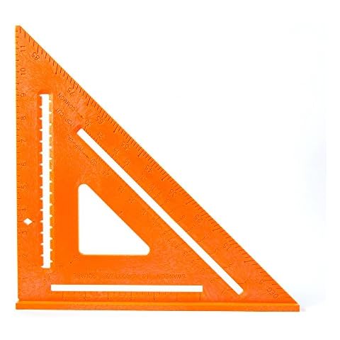 Swanson Tool Co T0701 12 inch Orange Composite Speedlite Speed Square Layout Tool, Made of High Impact Polystyrene Cover
