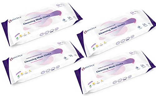 104x Omnitex Incontinence Cleansing Wash Cloths with Barrier Cream - Microwaveable, 26 count (Pack of 4)