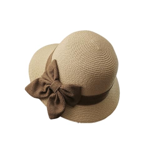 Chapéu de sol feminino, chapéus de palha femininos para o verão, chapéu de palha vintage com laço de