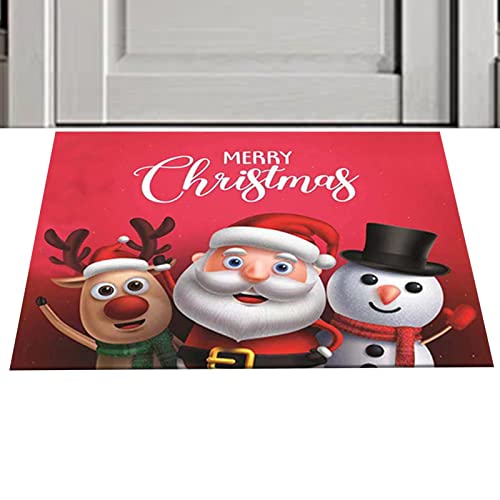 Review de Alfombras Decorativas Interiores que Puedes comprar On-line. 30 Antiy Alfombras naviñas para la Cocina | Cocina Rojo Merry Santa Area Rugs | Alfombra Suave Decorativa Navidad para Exteriores, alfombras guardería para Interiores