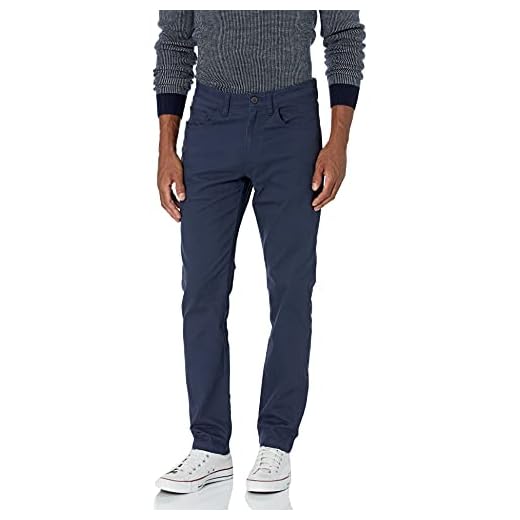 Amazon Essentials Men's Slim-Fit 5-Pocket Comfort Stretch Chino Pant (Previously Goodthreads), Navy, 32W x 28L