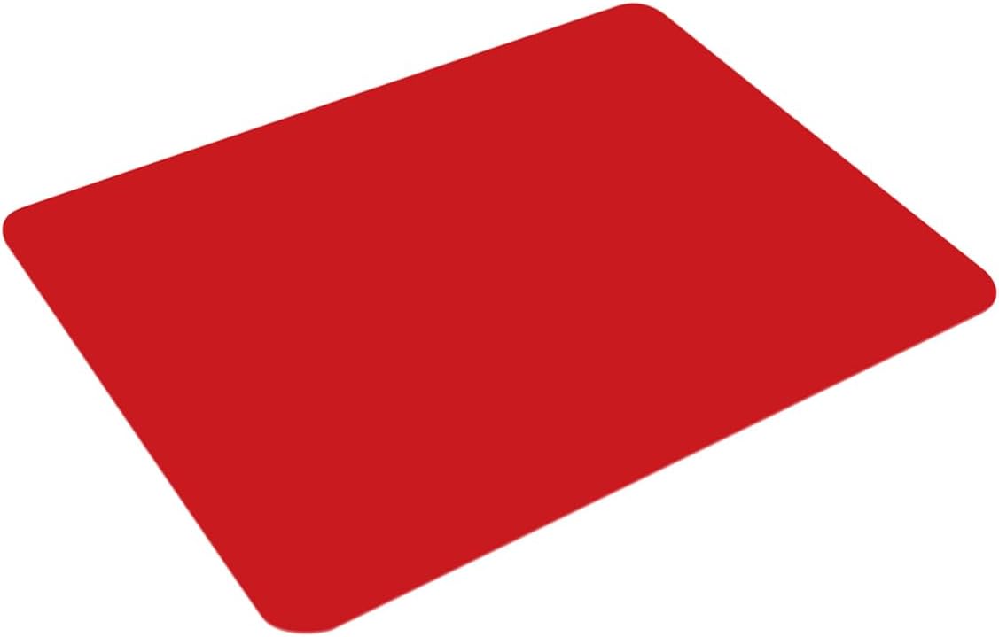 SOLUSTRE Waterproof Heat Resistant Silicone Cup and Bowl Mat Non-Slip Table Protector for Kitchen and Dining 1-Piece Red Pad