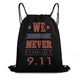 Never Forget 9.11 Drawstring Backpack Durable Sport Gym Bags Daypack for Men Women 35 * 42cm