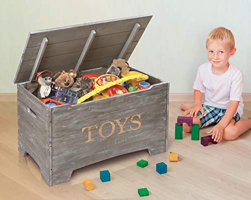 Solid Wood Rustic Toy Box With Lift Top #TOP1