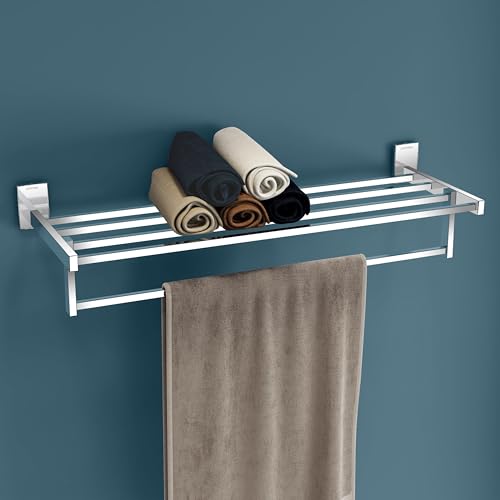 Image of Plantex 304 Grade Stainless Steel 24 Inch Towel Rack for Bathroom /Towel Stand /Towel Hanger /Bathroom Accessories - Iris (Chrome)