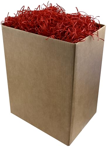SuperMoss (15904) Aspen Wood Excelsior - Natural Wood Moss Filler for Gift Baskets, Chicken Nesting Boxes, Pet Hamster Bedding, Indoor Plants & Crafts, 2,590 cu in, Red