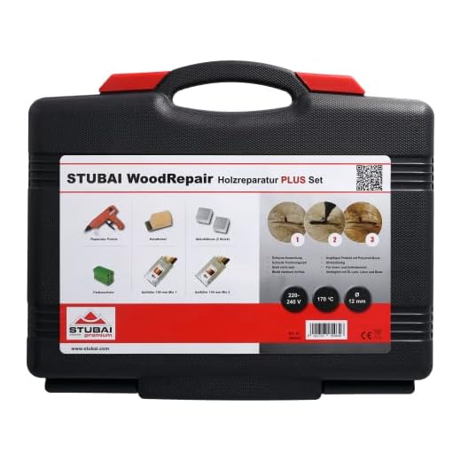 STUBAI WoodRepair Profi Set ür Holzreparatur bei bei Schäden, Kratzern, großen Ästen