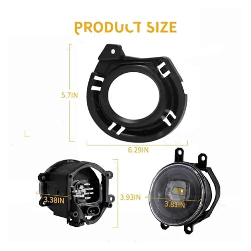 Antibrouillard avant LED 12V puissant pour Corolla Axio 2015-2017 - 2