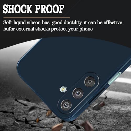 Image of Back Cover for Samsung Galaxy F15 5G / M15 5G | Full Camera Protection | Premium Liquid Silicon Case | Flexible Bumper Case for Samsung Galaxy F15 5G / M15 5G (Dark Blue)