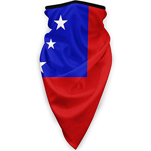 Samoan Flag Neck Gaiter Warmer Windproof Face Mask Scarf Outdoor Sports Mask Black